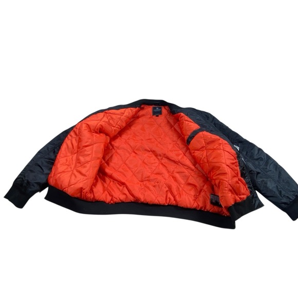 South Pole Jacket Mens 3XL Black Bomber MA-1 Flight Zip Pocket Streetwear - Picture 7 of 13